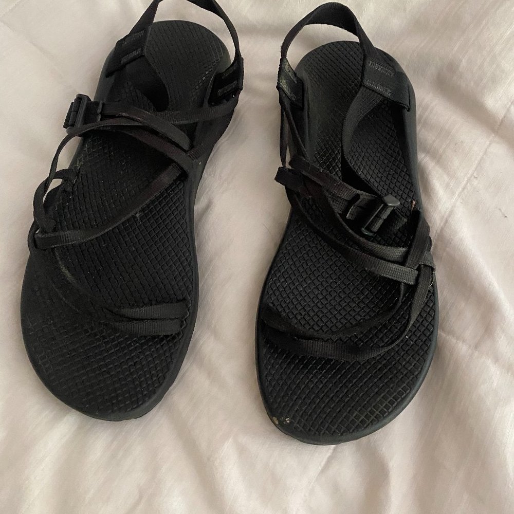 Black Toe-Strap Chaco Sandals